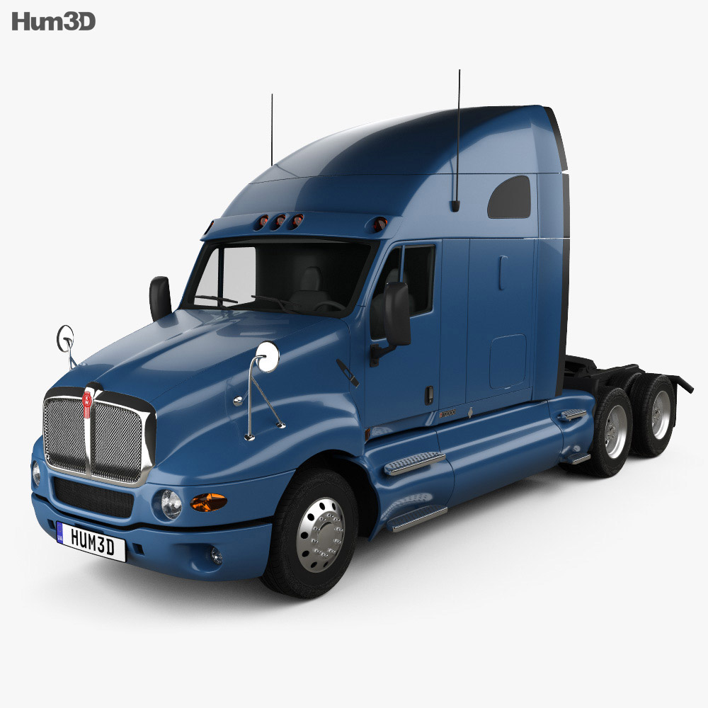 Kenworth T2000 Sleeper Cab Camion Trattore 2014 Modello 3D