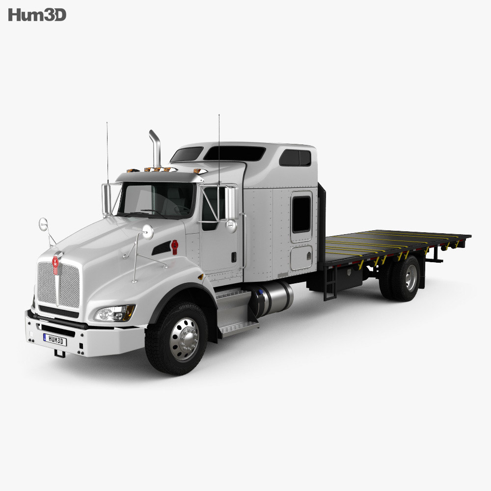 Kenworth T400 Бортова вантажівка 2018 3D модель