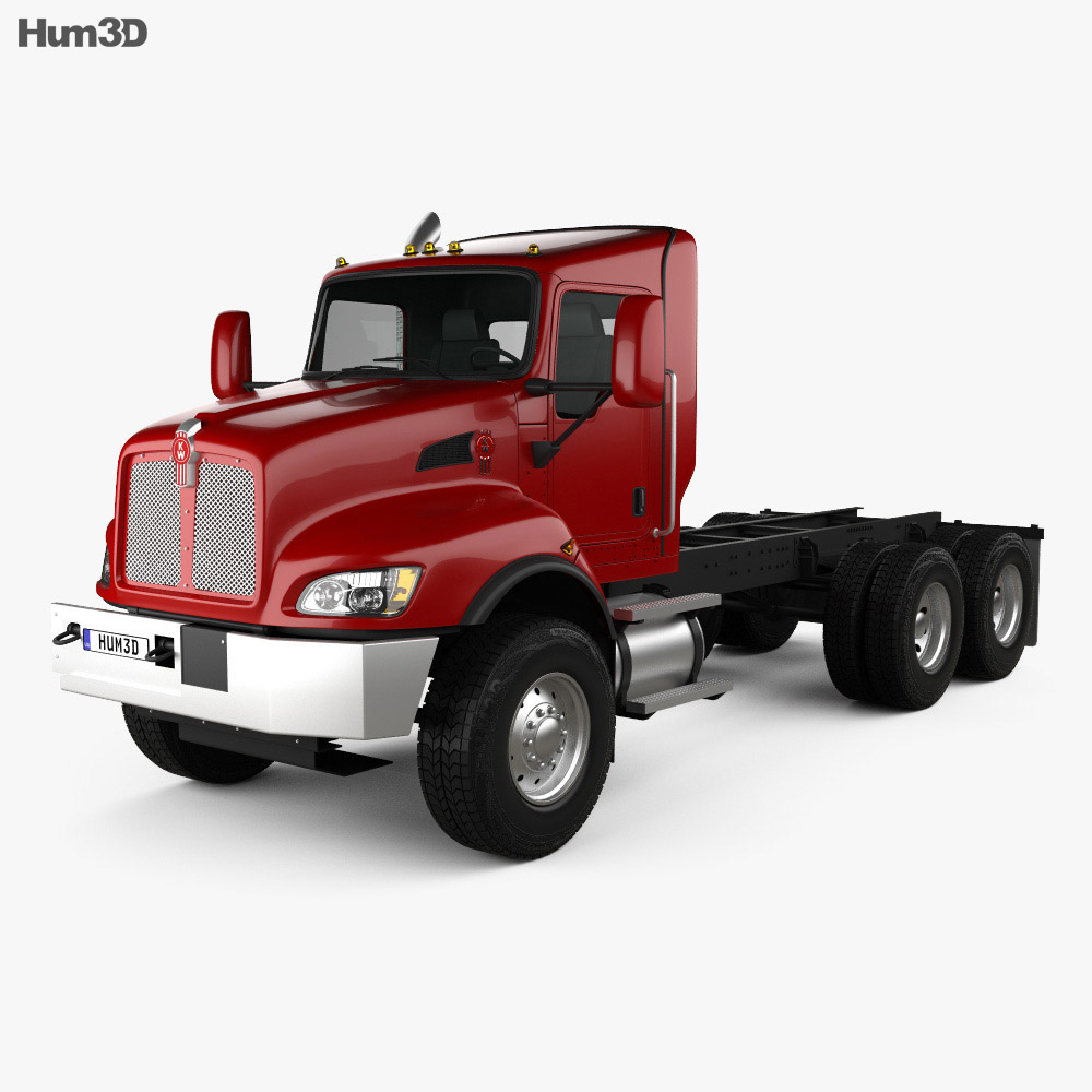 Kenworth T470 Chassis Truck 3-axle 2016 3d model