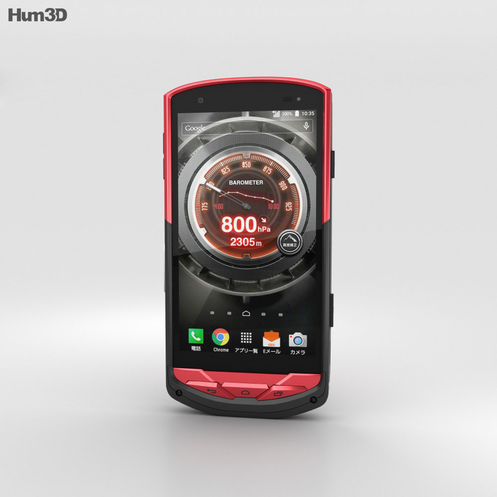 Kyocera Torque G02 Red 3Dモデル