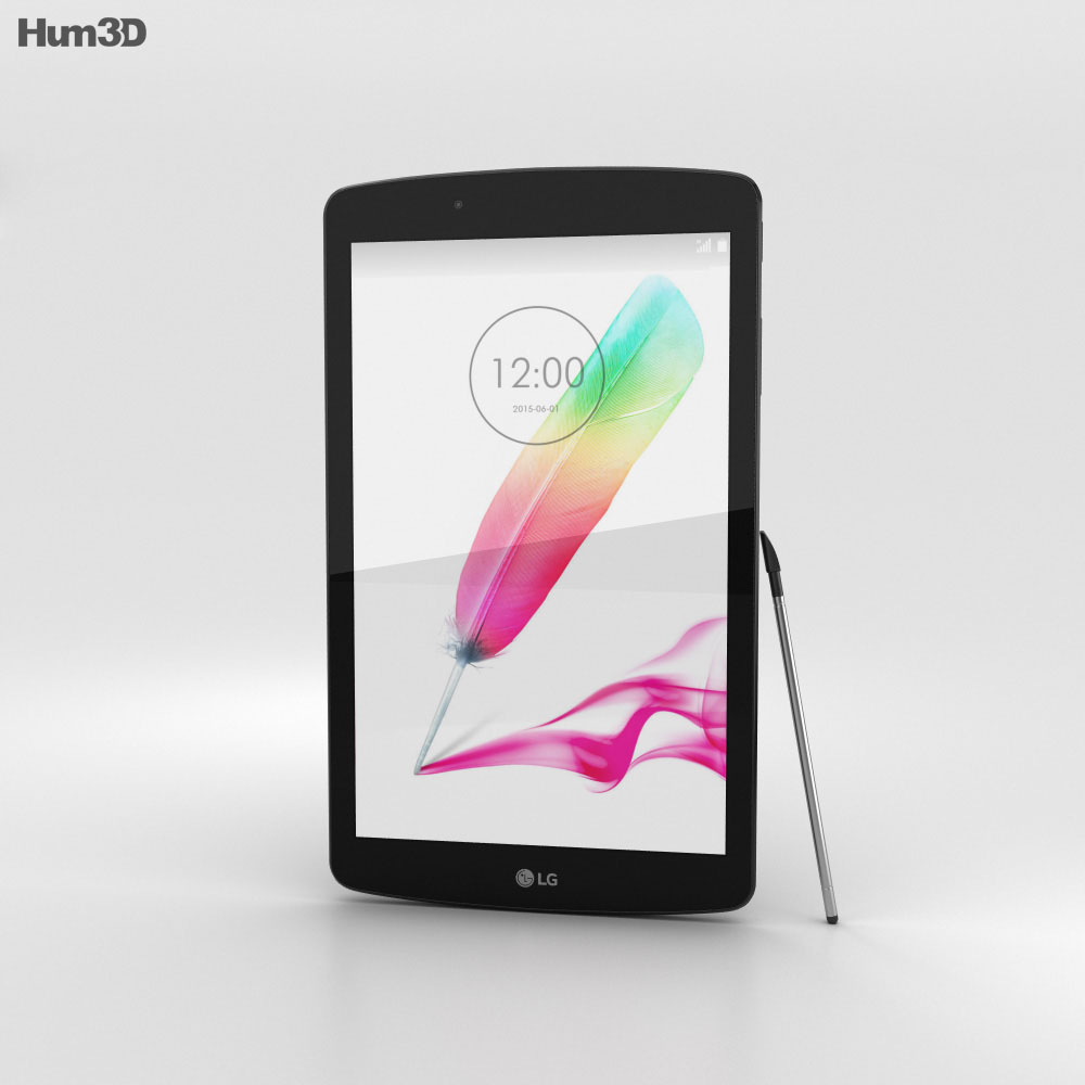 LG G Pad II 8.0 Black 3D 모델 