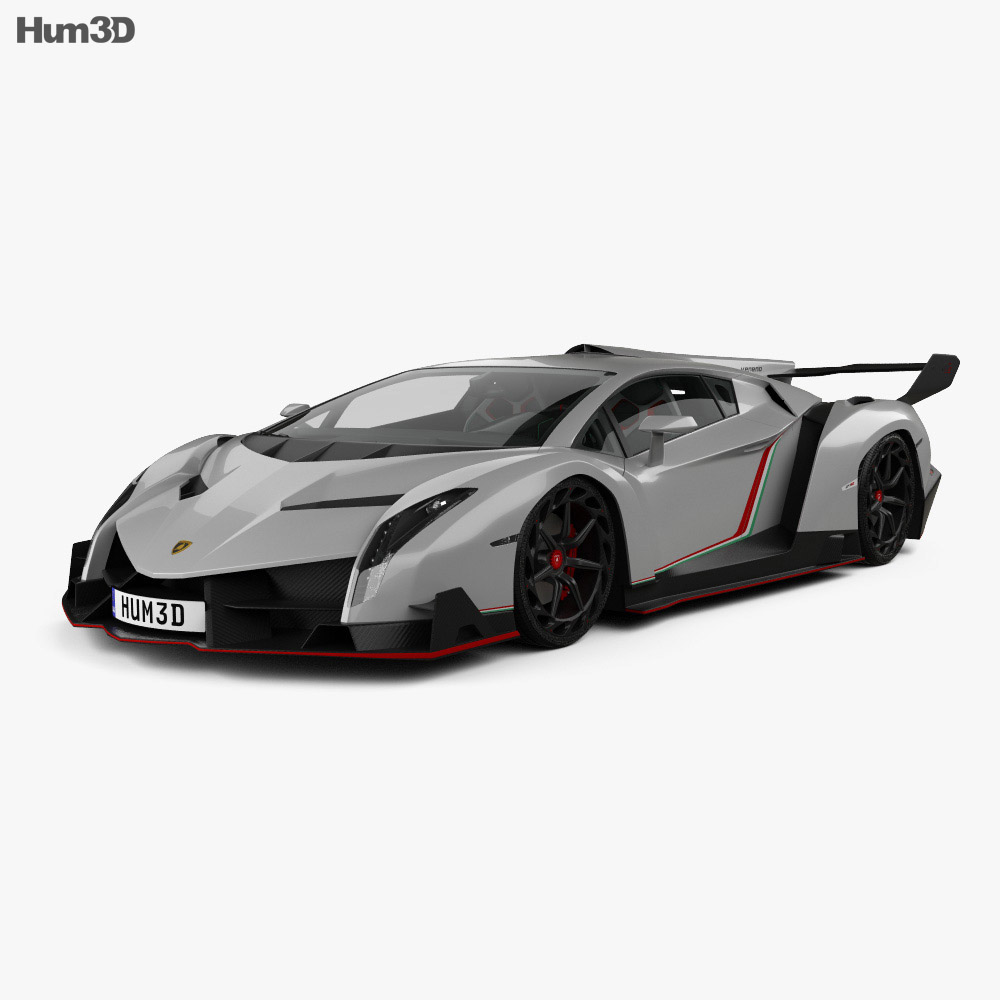 Lamborghini Veneno mit Innenraum 2013 3D-Modell