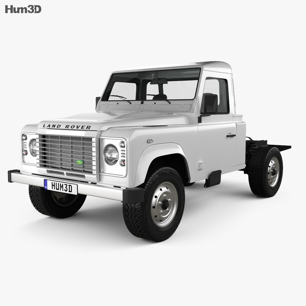 Land Rover Defender 110 Chassis Cab 2014 Modello 3D