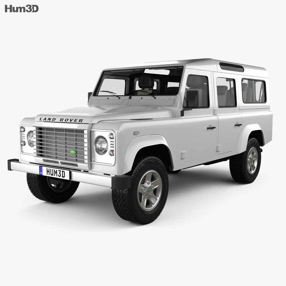 Land Rover Defender 110 旅行車 带内饰 2014 3D模型