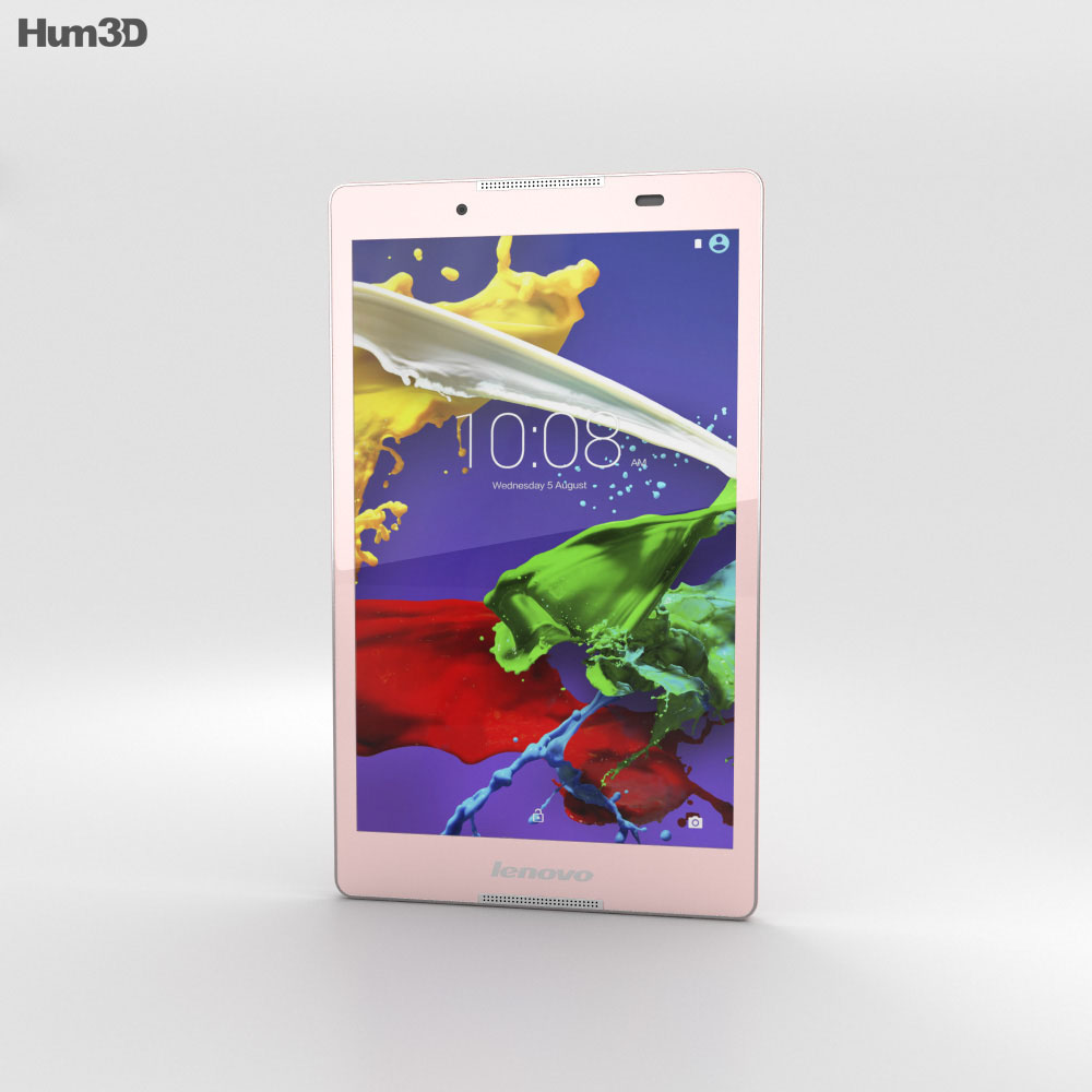 Lenovo Tab 2 A8 Neon Pink Modelo 3d