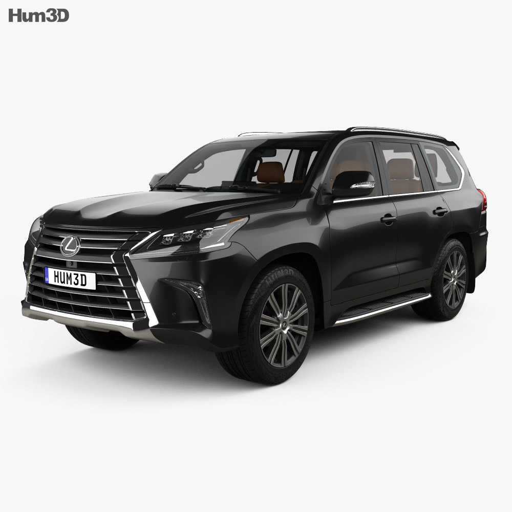 Lexus LX с детальным интерьером 2019 3D модель