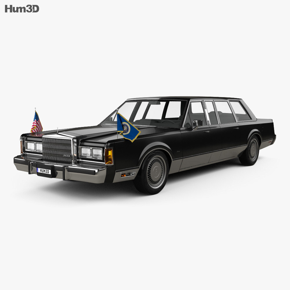 Lincoln Town Car Presidential Limousine 1989 Modèle 3d