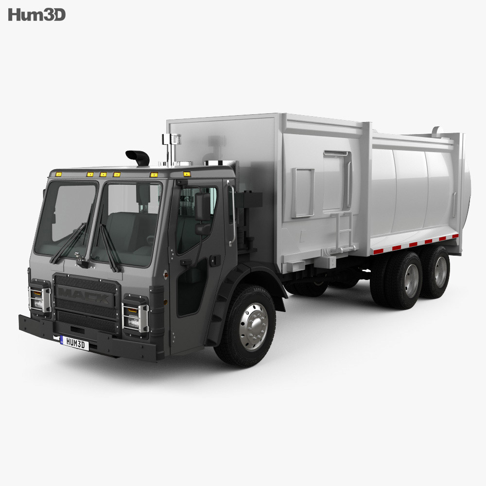 Mack LR Camião do Lixo 2015 Modelo 3d