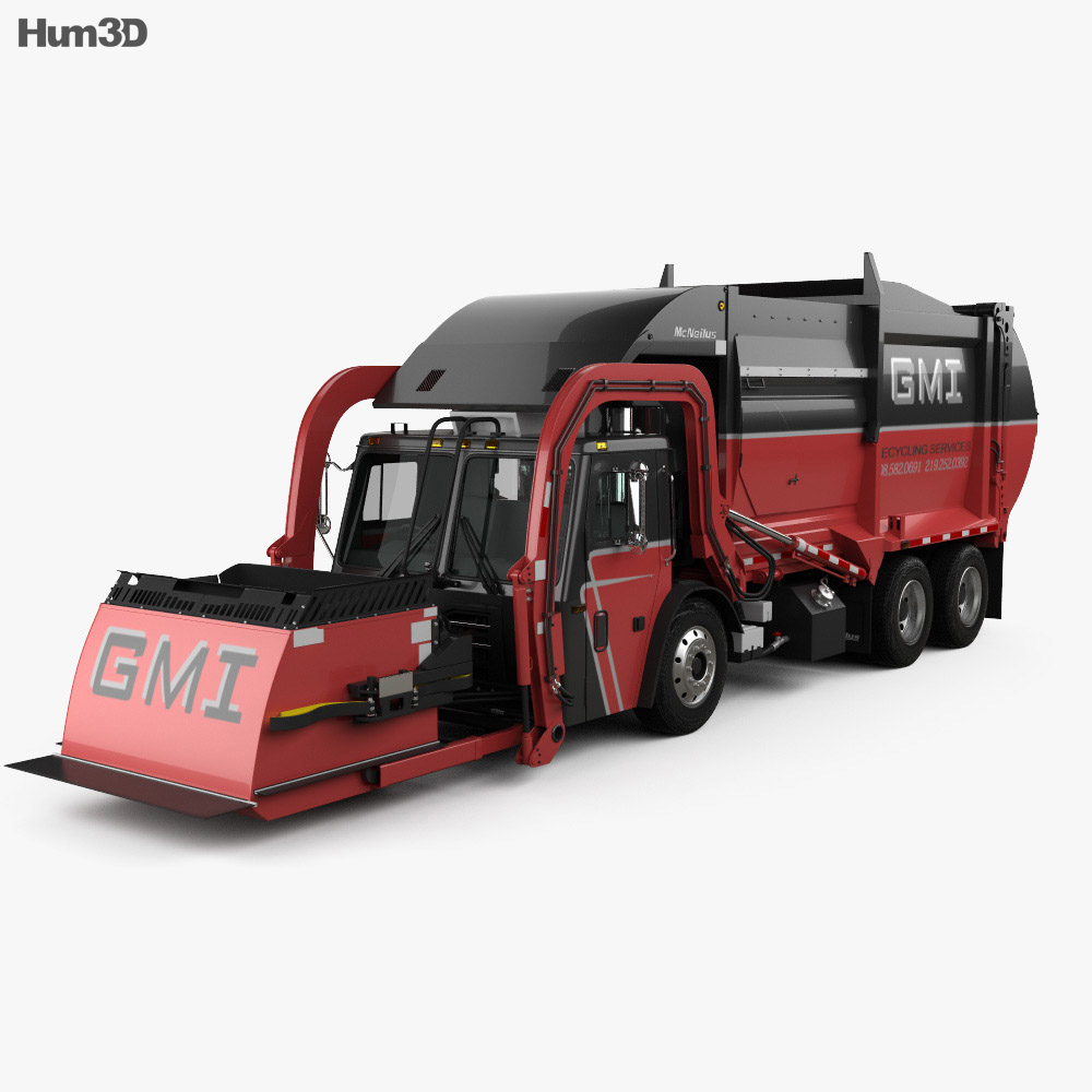 Mack TerraPro Mcneilus Müllwagen 2016 3D-Modell