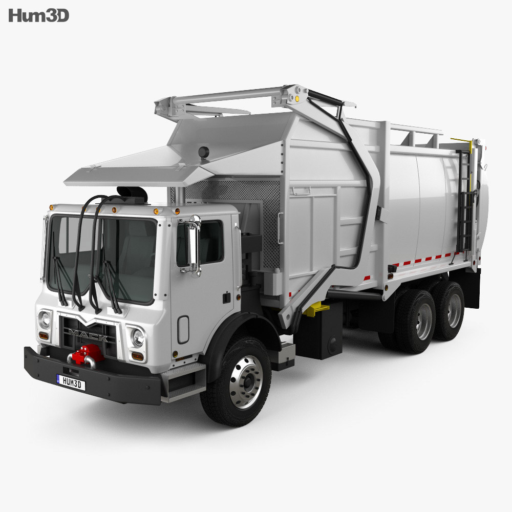 Mack TerraPro MRU613 Garbage Hercules Truck 2017 Modelo 3d