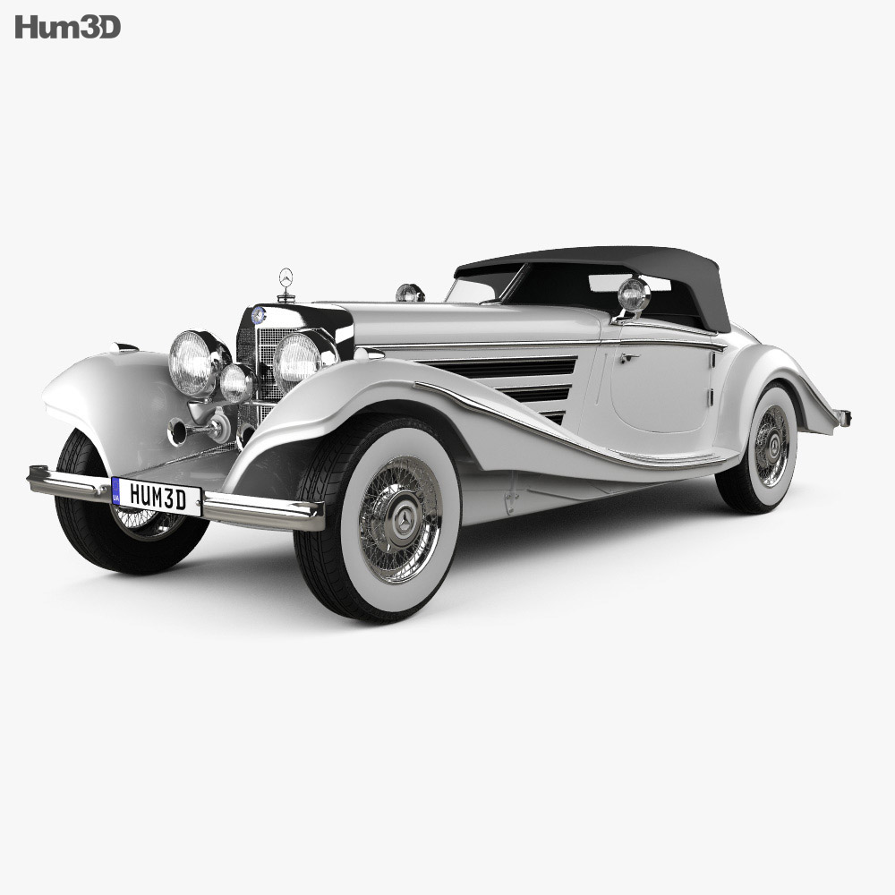 Mercedes-Benz 500K Special ロードスター 1936 3Dモデル