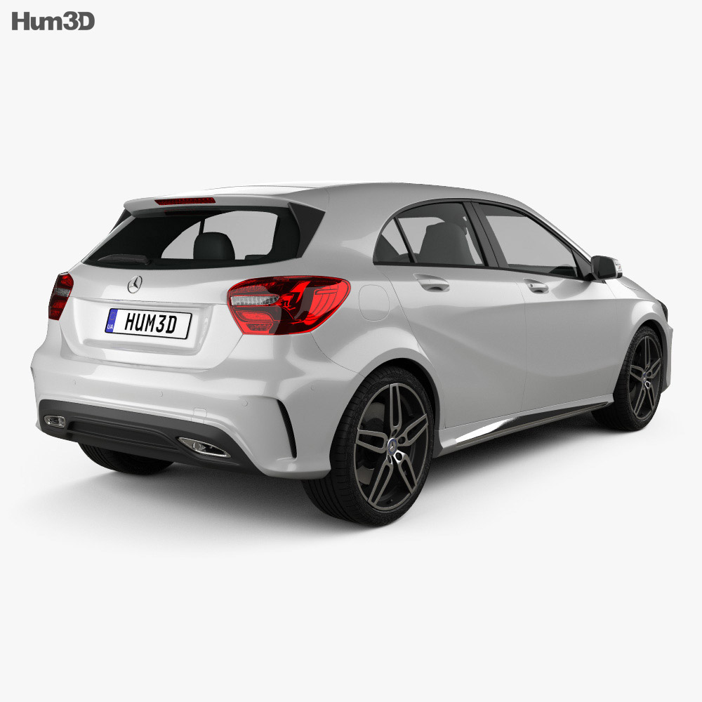 Mercedes-Benz A-class (W176) AMG Line 2018 3D model - Download Vehicles on