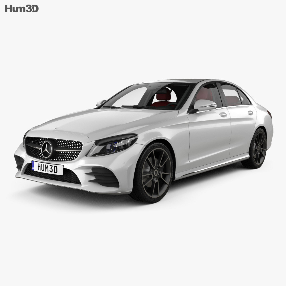 Mercedes-Benz C级 AMG-line 轿车 带内饰 2021 3D模型