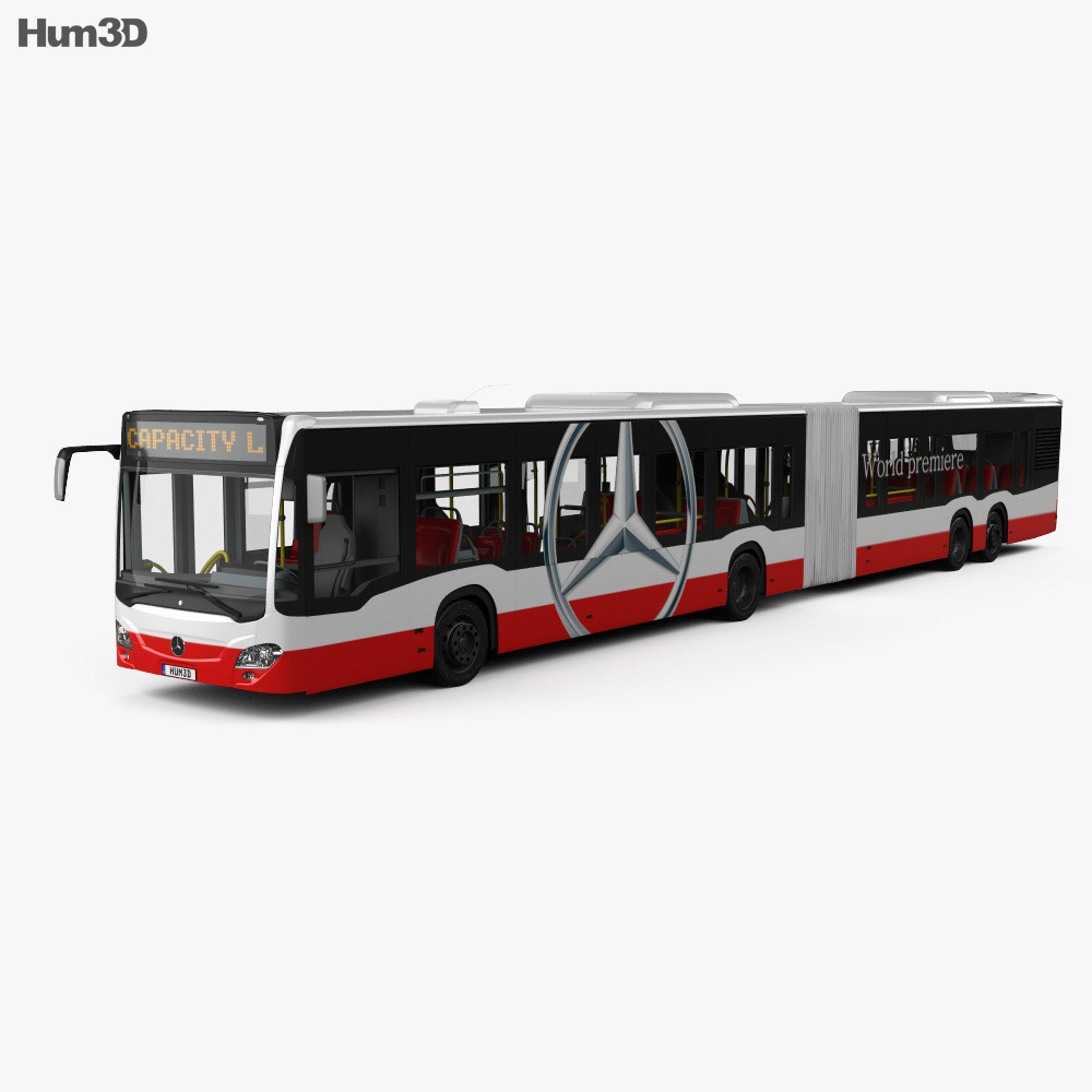 Mercedes-Benz CapaCity L чотиридверний Автобус з детальним інтер'єром 2014 3D модель