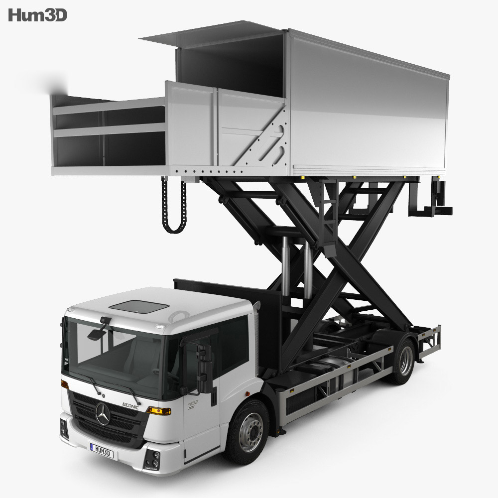 Mercedes-Benz Econic Airport Lift Platform Truck 2016 3D модель