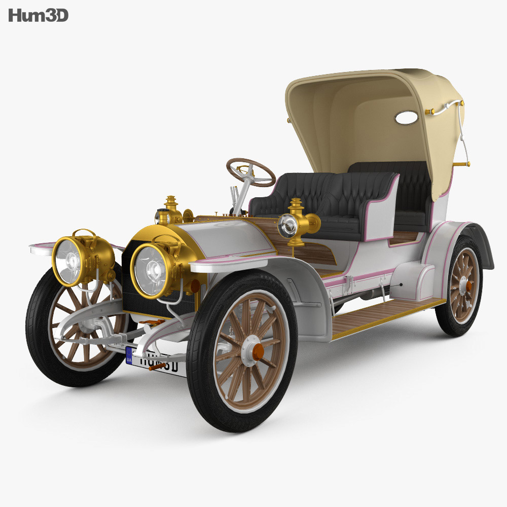 Mercedes-Benz Simplex 28-32 Phaeton 1905 3D-Modell