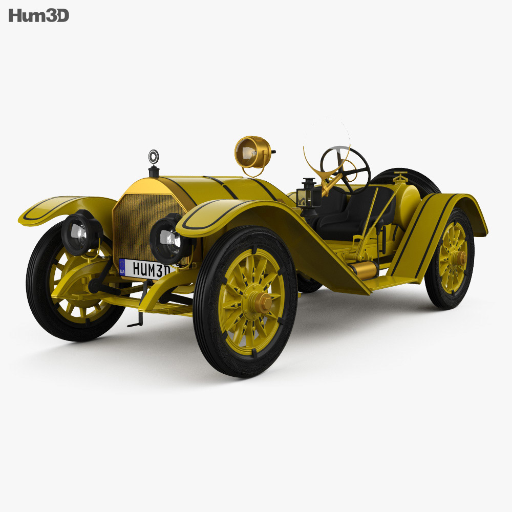 Mercer 35R Raceabout 1910 3d model