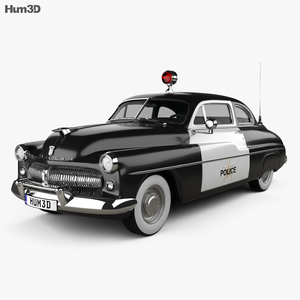 Mercury Eight Coupe 警察 1949 3Dモデル
