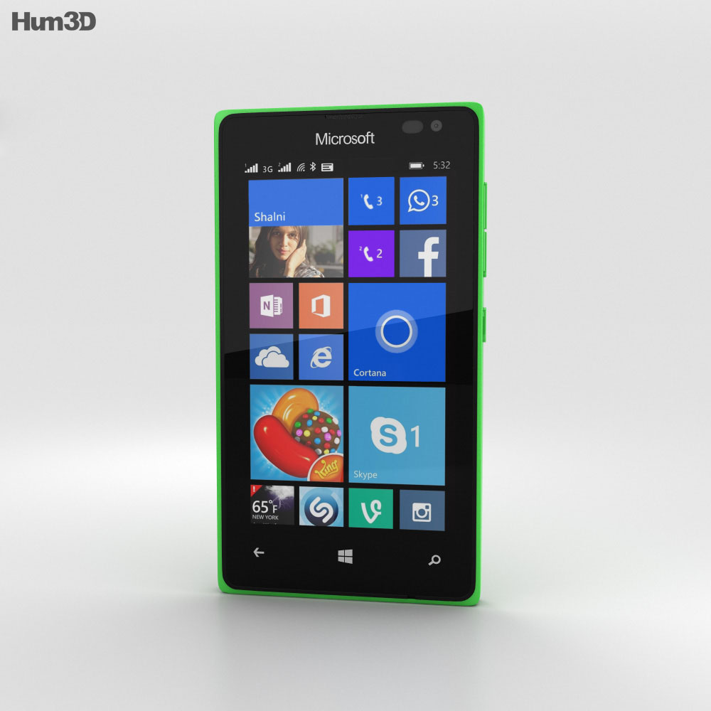 Microsoft Lumia 435 Green Modello 3D