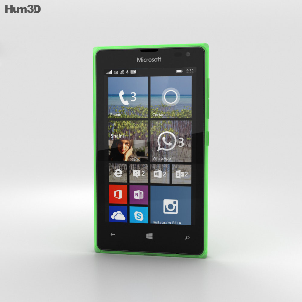 Microsoft Lumia 532 Green 3D-Modell
