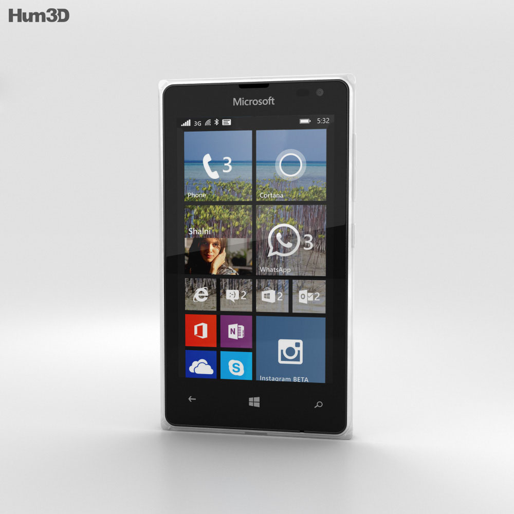 Microsoft Lumia 532 Bianco Modello 3D