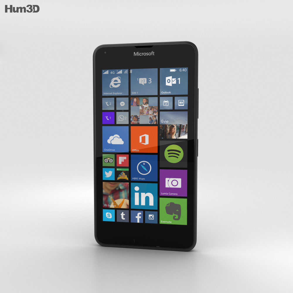 Microsoft Lumia 640 LTE Matte Black Modelo 3D