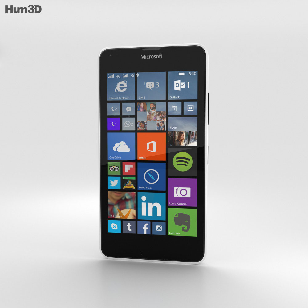 Microsoft Lumia 640 LTE Weiß 3D-Modell