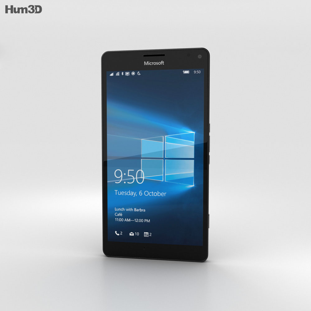 Microsoft Lumia 950 XL 黑色的 3D模型
