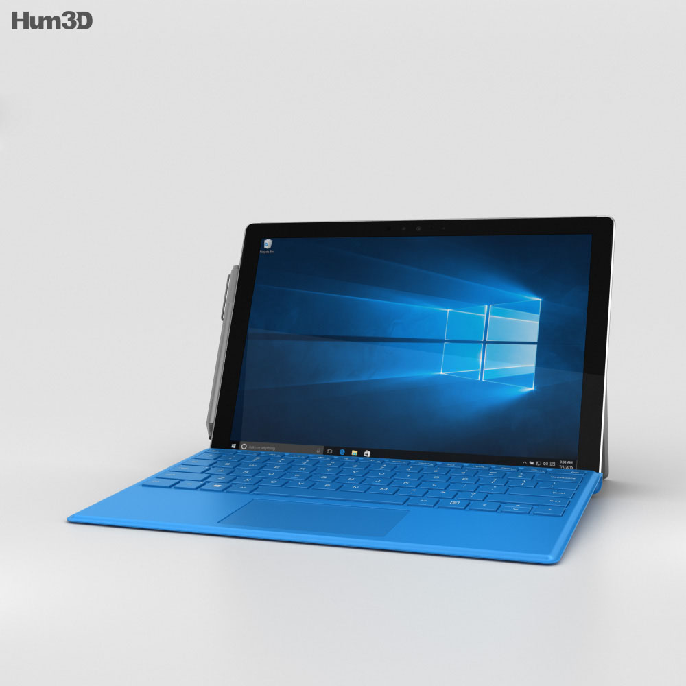 Microsoft Surface Pro 4 Bright Blue 3D模型