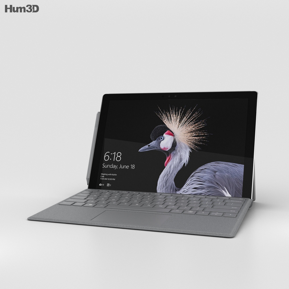 Microsoft Surface Pro (2017) Platinum Modèle 3d