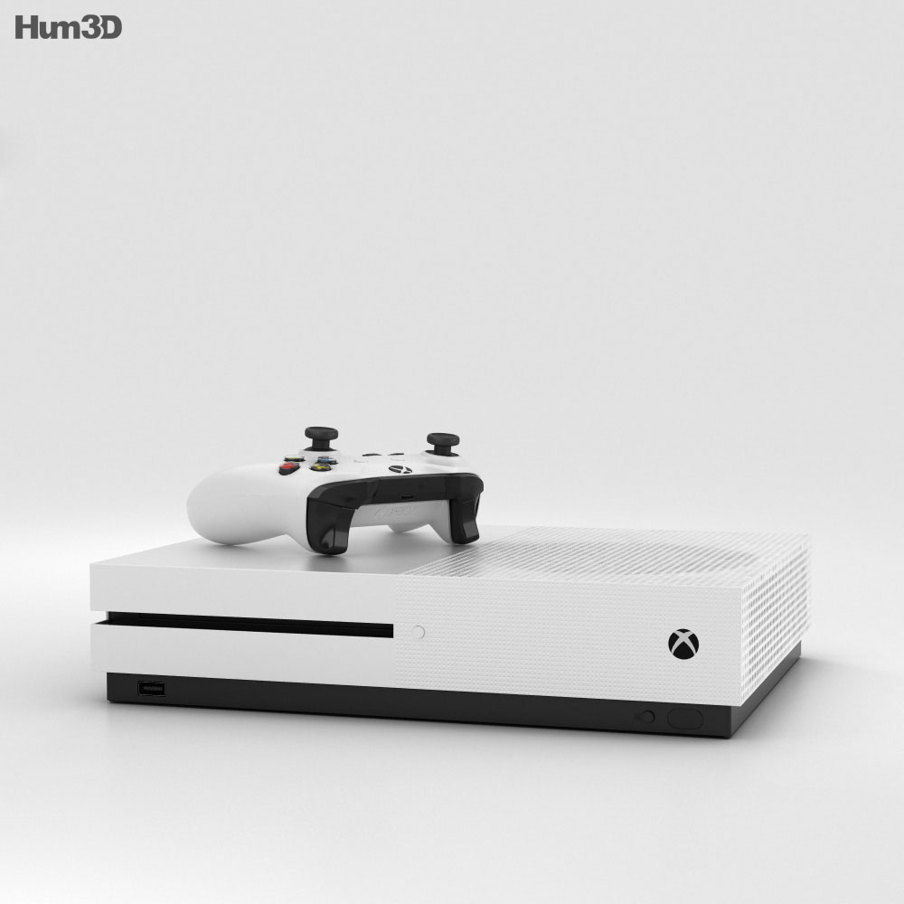 Microsoft Xbox One S Modelo 3d