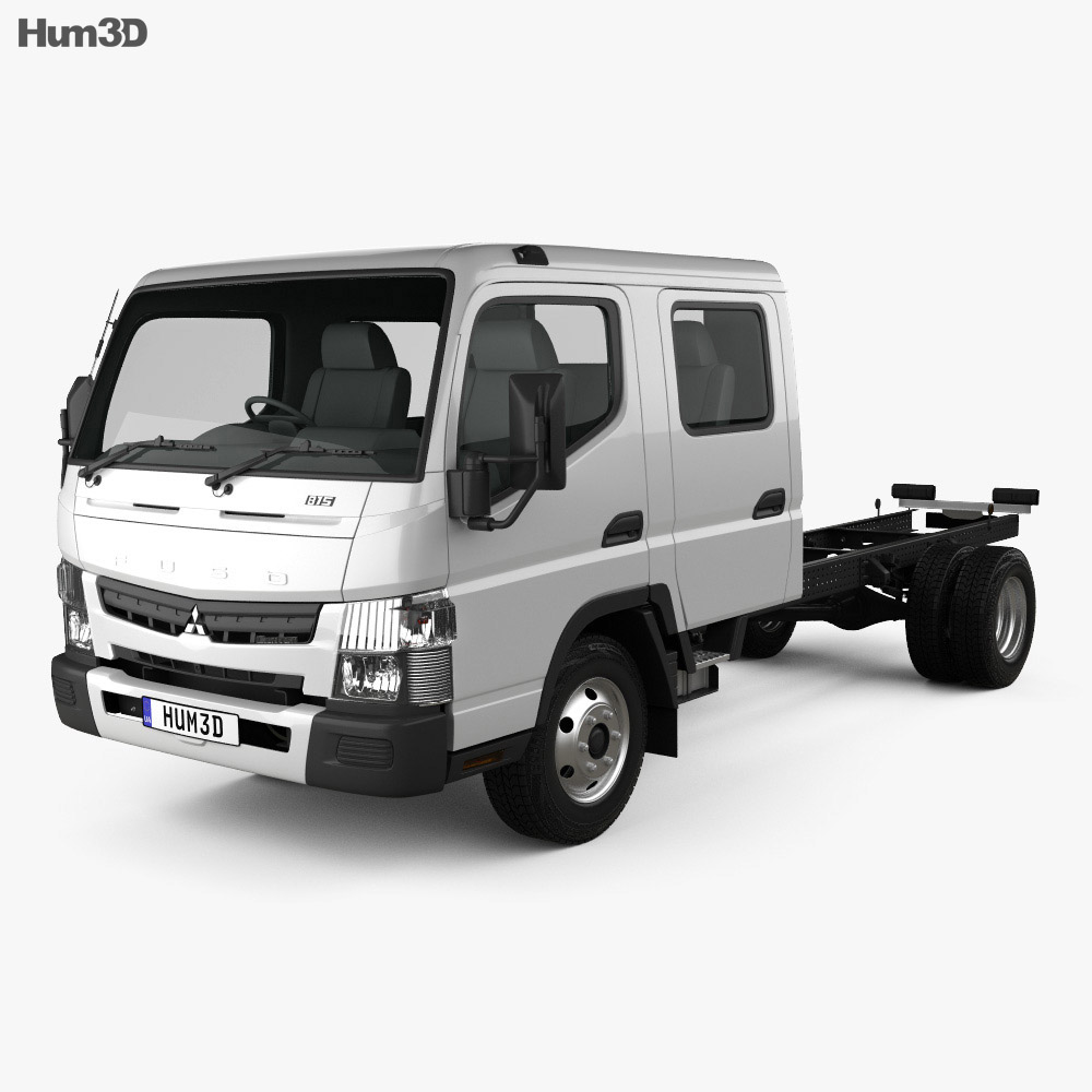 Mitsubishi Fuso Canter 815 Wide Crew Cab Вантажівка шасі 2019 3D модель