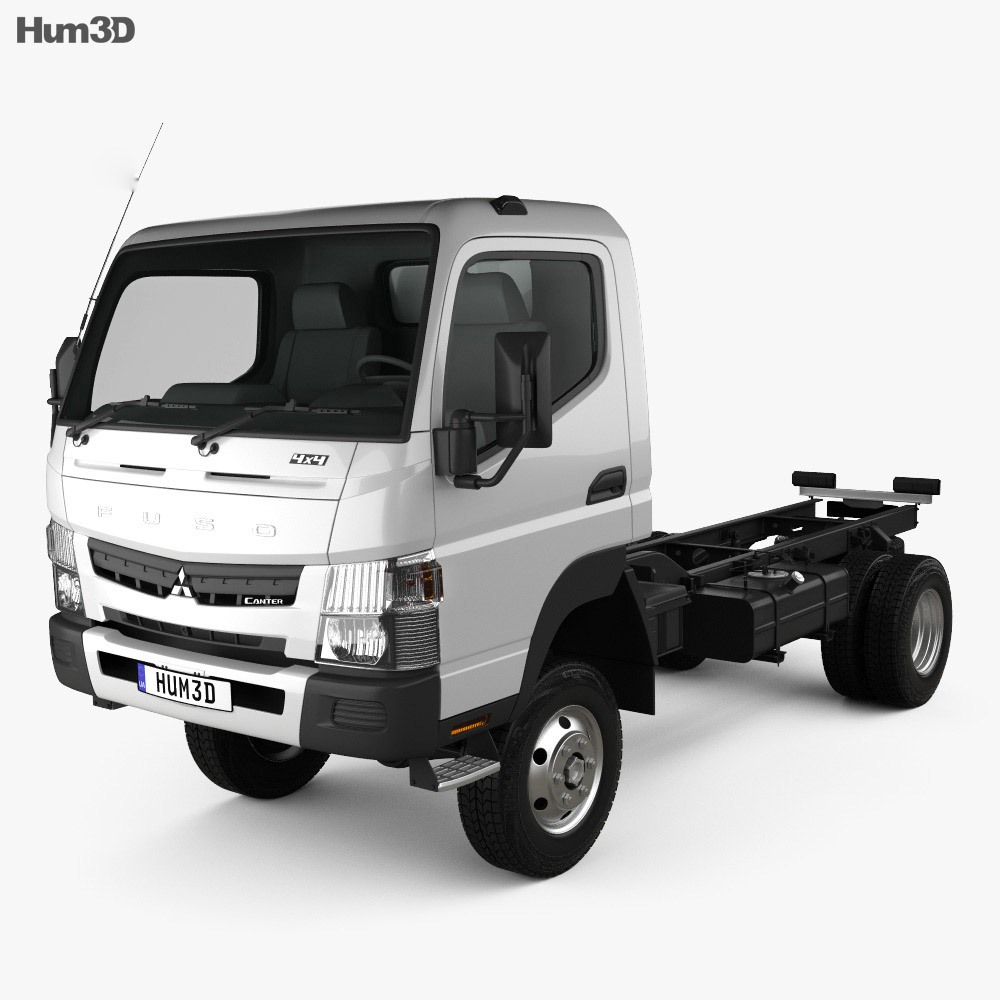 Mitsubishi Fuso Canter FG Wide Cabine Simple Camion Châssis 2019 Modèle 3d