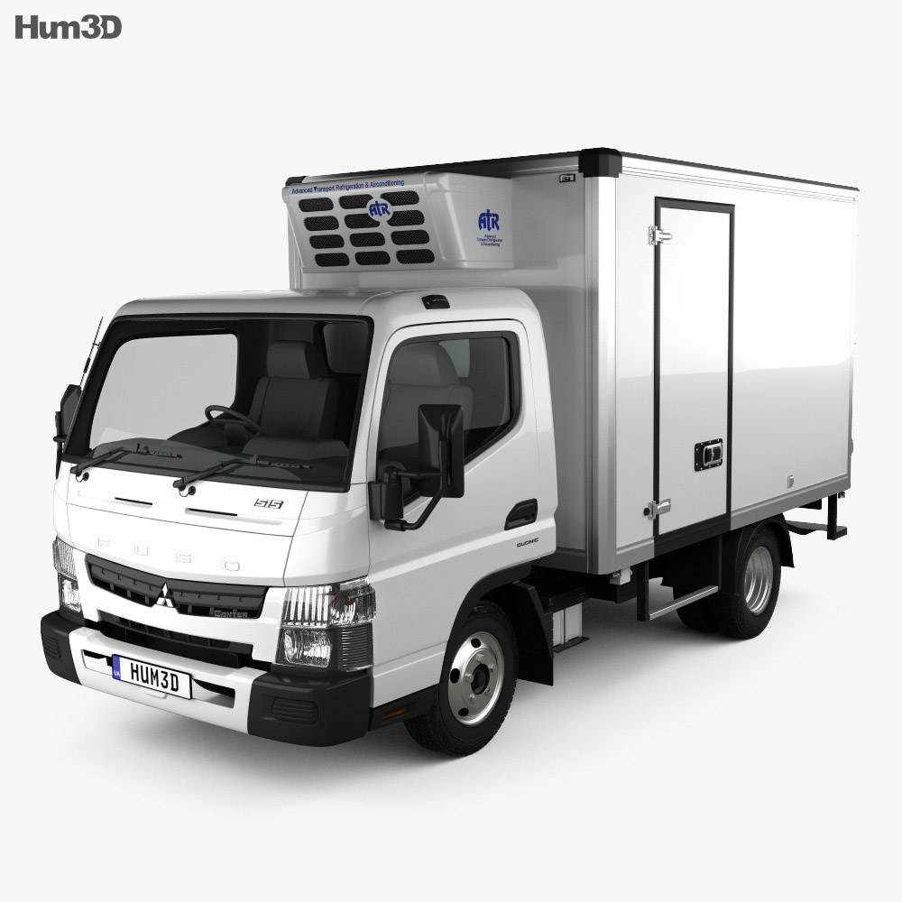 Mitsubishi Fuso Canter (515) Wide Cabine Simple Camion frigorifique 2019 Modèle 3d