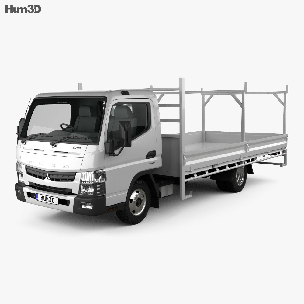 Mitsubishi Fuso Canter 515 Wide Single Cab Tradies Truck 2019 3D 모델 