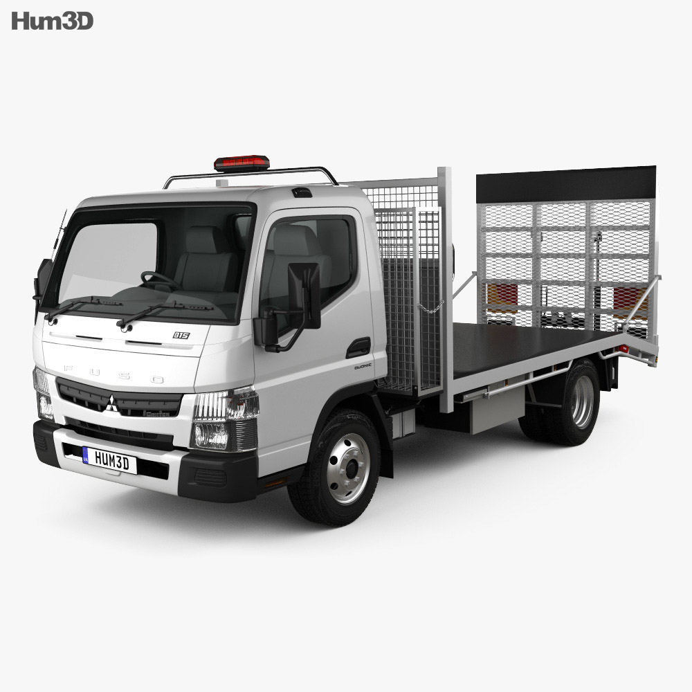 Mitsubishi Fuso Canter (815) Wide Single Cab Tilt Tray Beaver Tail Truck 2019 3d model