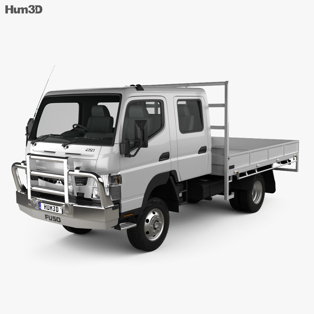 Mitsubishi Fuso Canter (FG) Wide Crew Cab Tray Truck 2019 3D модель
