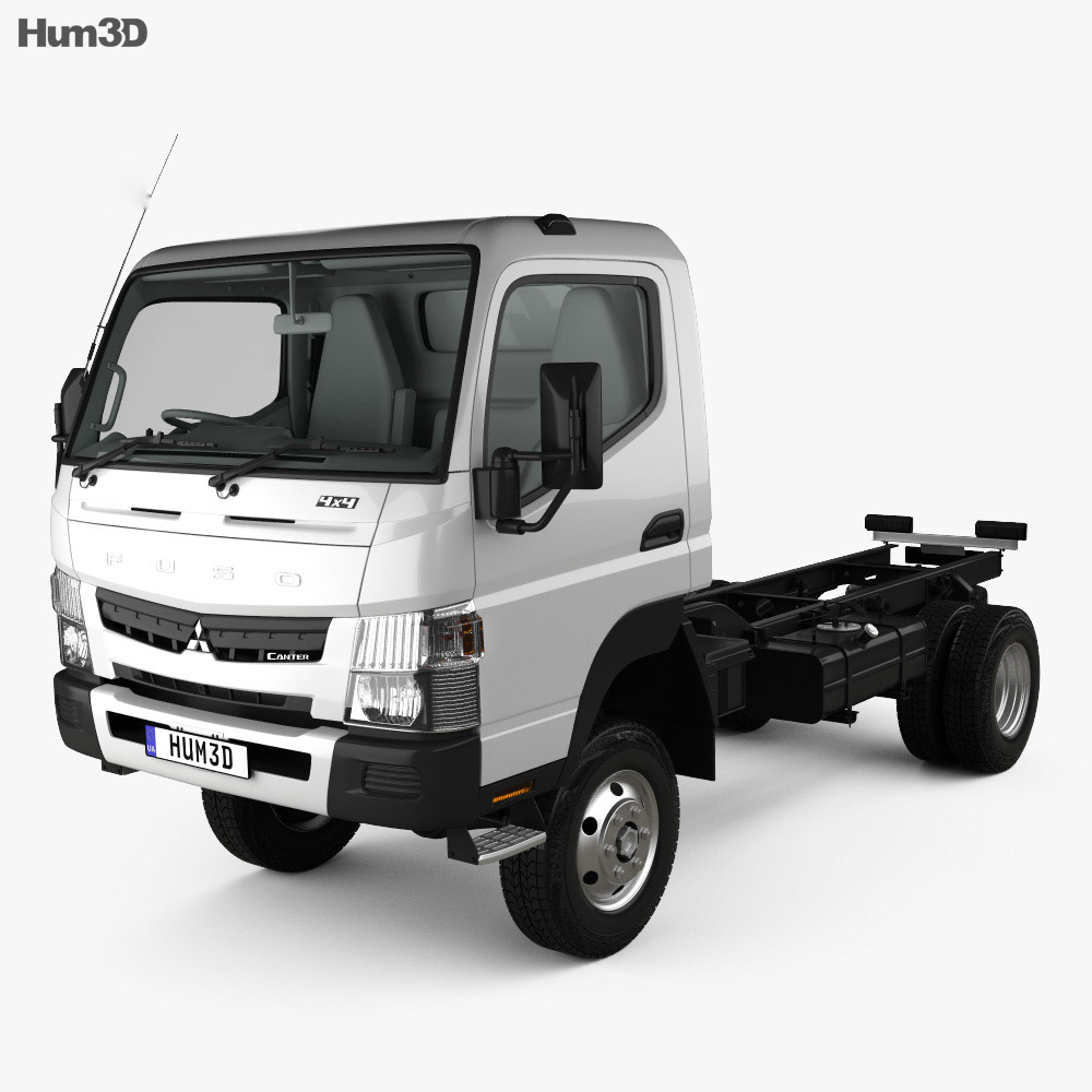 Mitsubishi Fuso Canter (FG) Wide Single Cab 섀시 트럭 인테리어 가 있는 2019 3D 모델 