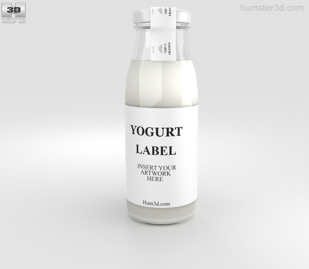 酸奶瓶 3D模型