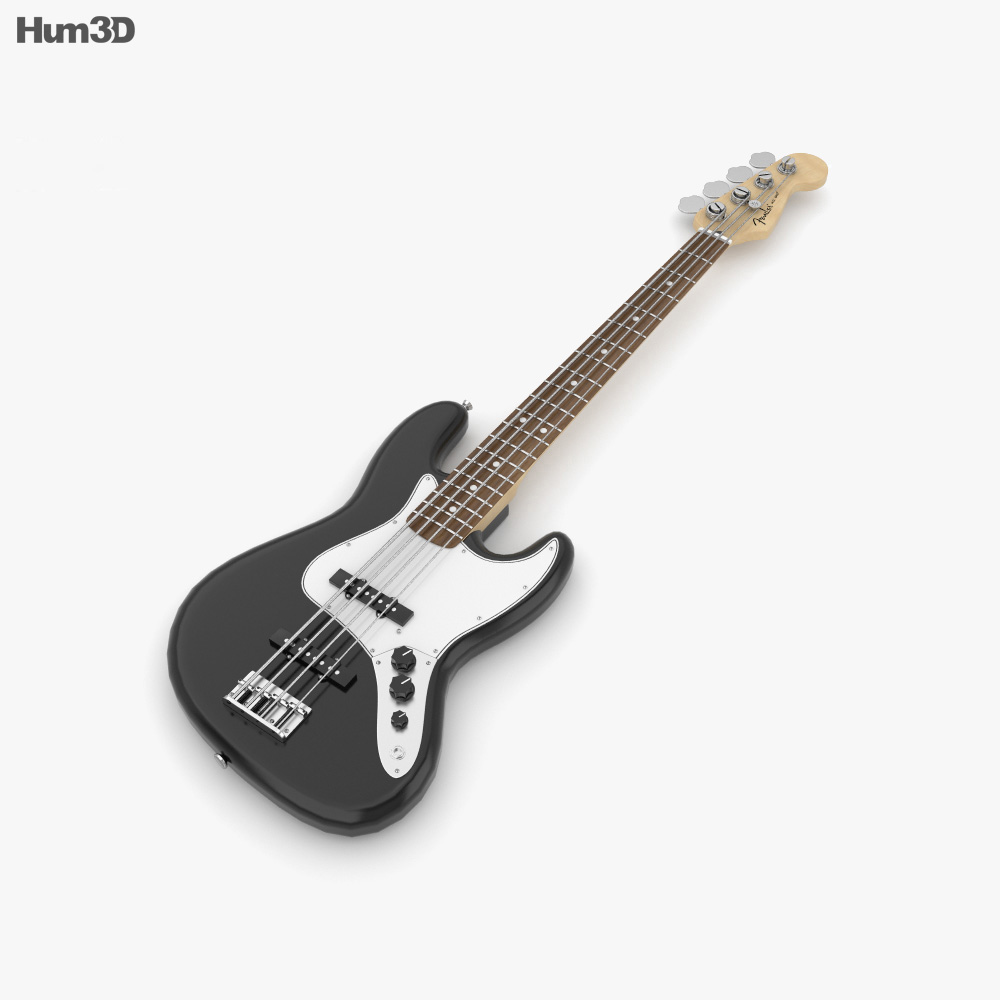 베이스 기타 3D 모델 