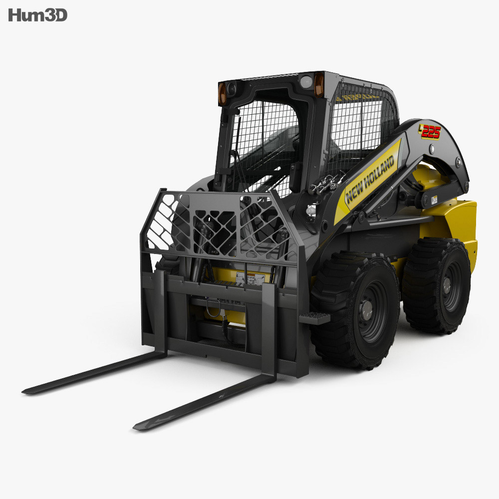 New Holland L225 Skid Steer Fork 2017 3Dモデル
