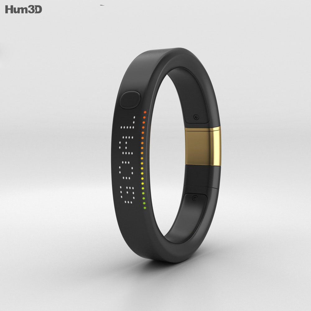 Nike+ FuelBand SE Metaluxe Limited Yellow Gold Edition 3D-Modell