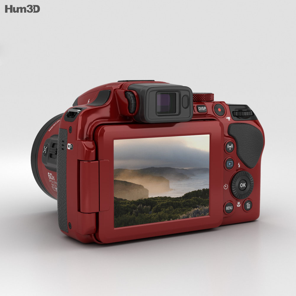Nikon Coolpix P610 Red 3D model - Electronics on 3DModels