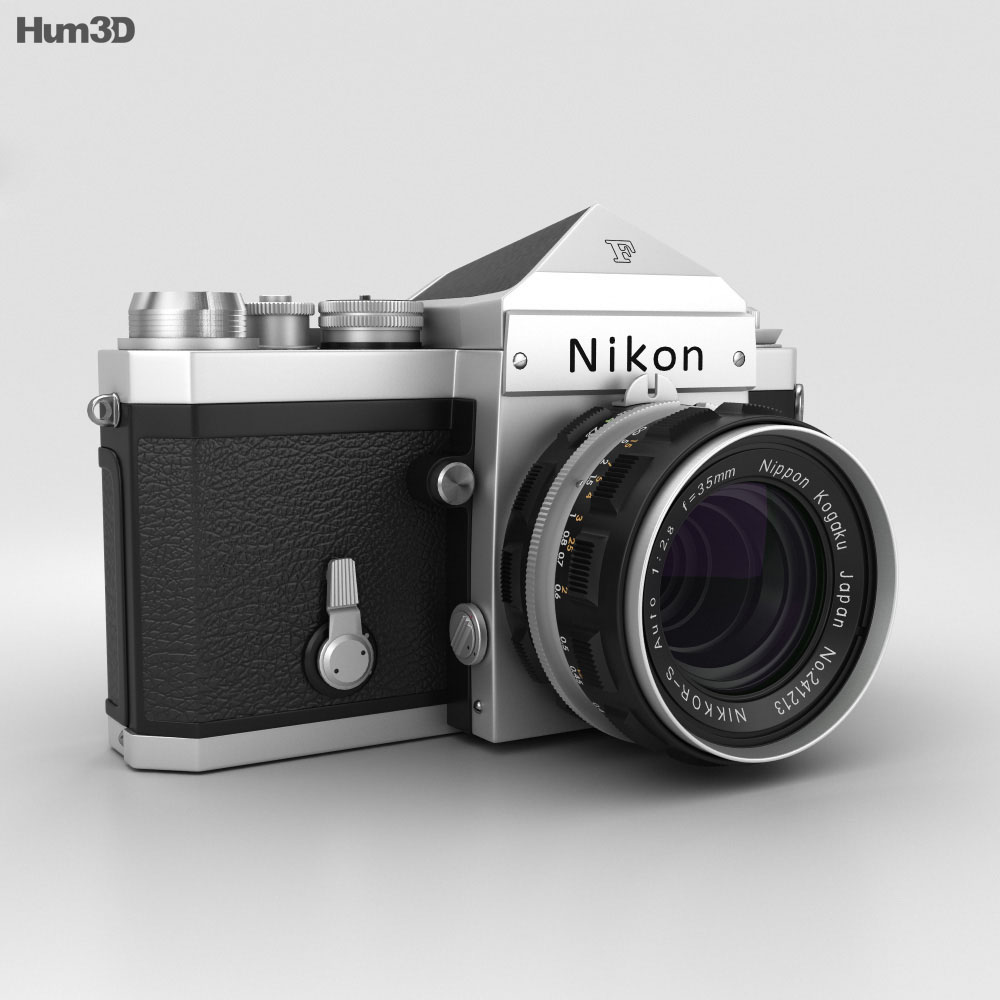 Nikon F Silver 3D 모델 
