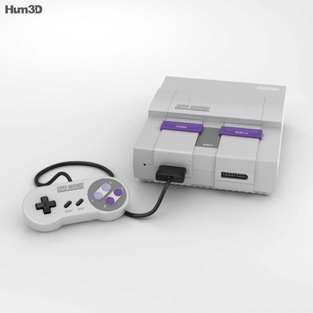 Nintendo SNES 3D модель