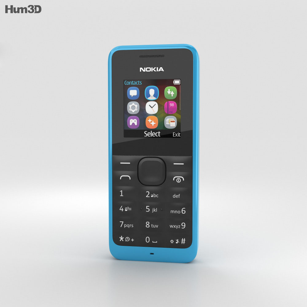 Nokia 105 Cyan 3d model