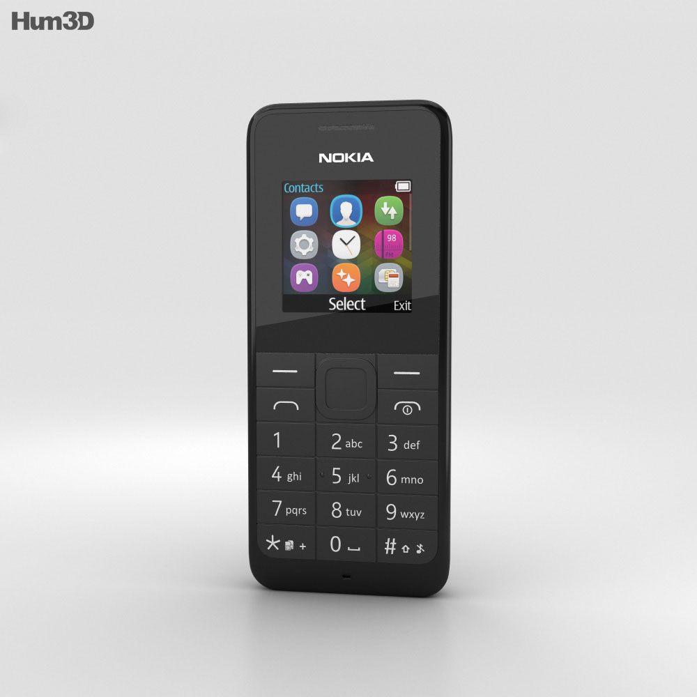 Nokia 105 Dual SIM Black 3d model