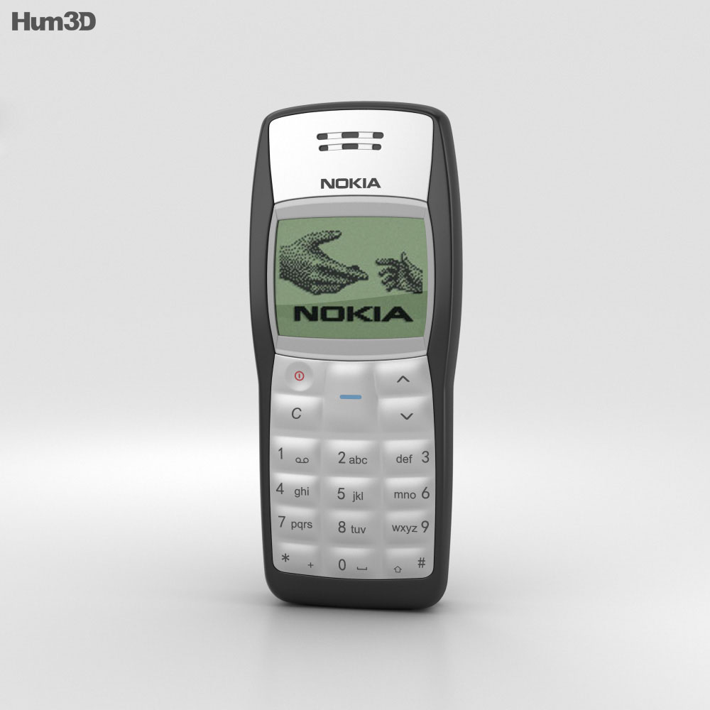 Nokia 1100 Nero Modello 3D
