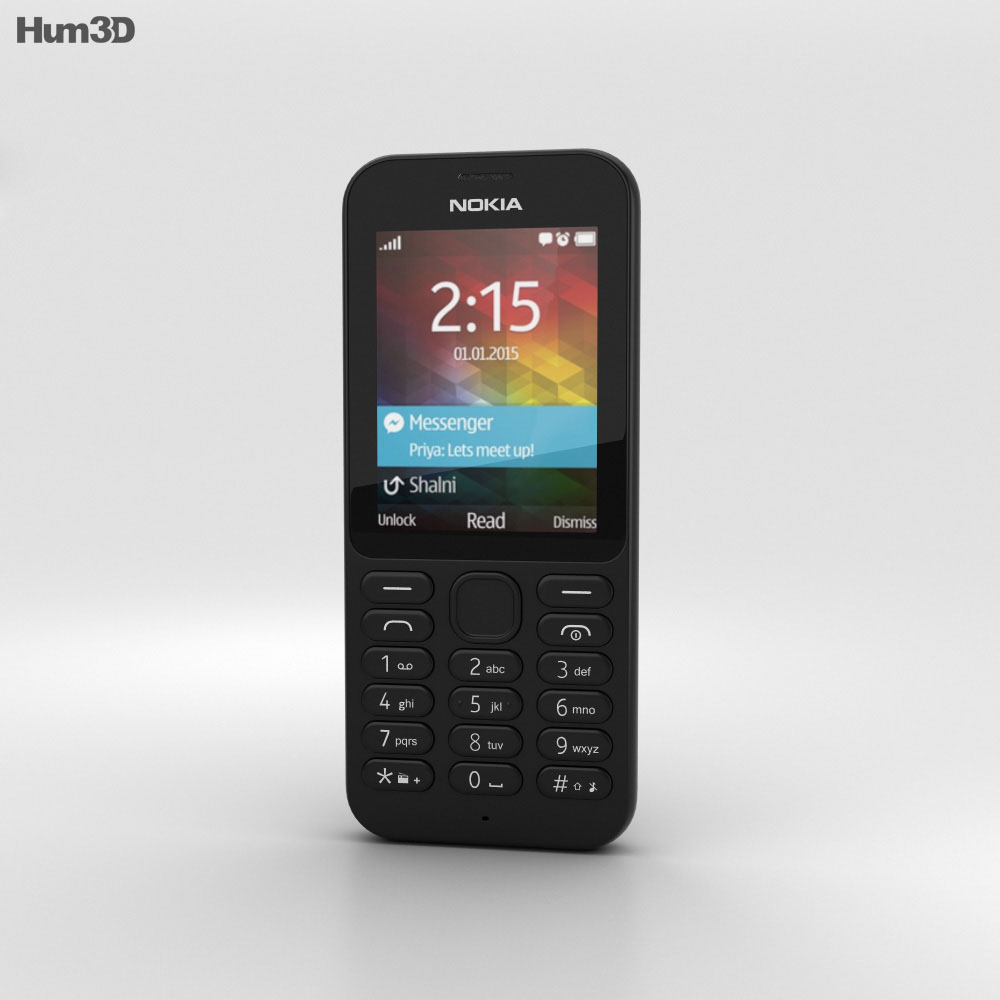 Nokia 215 Black 3d model