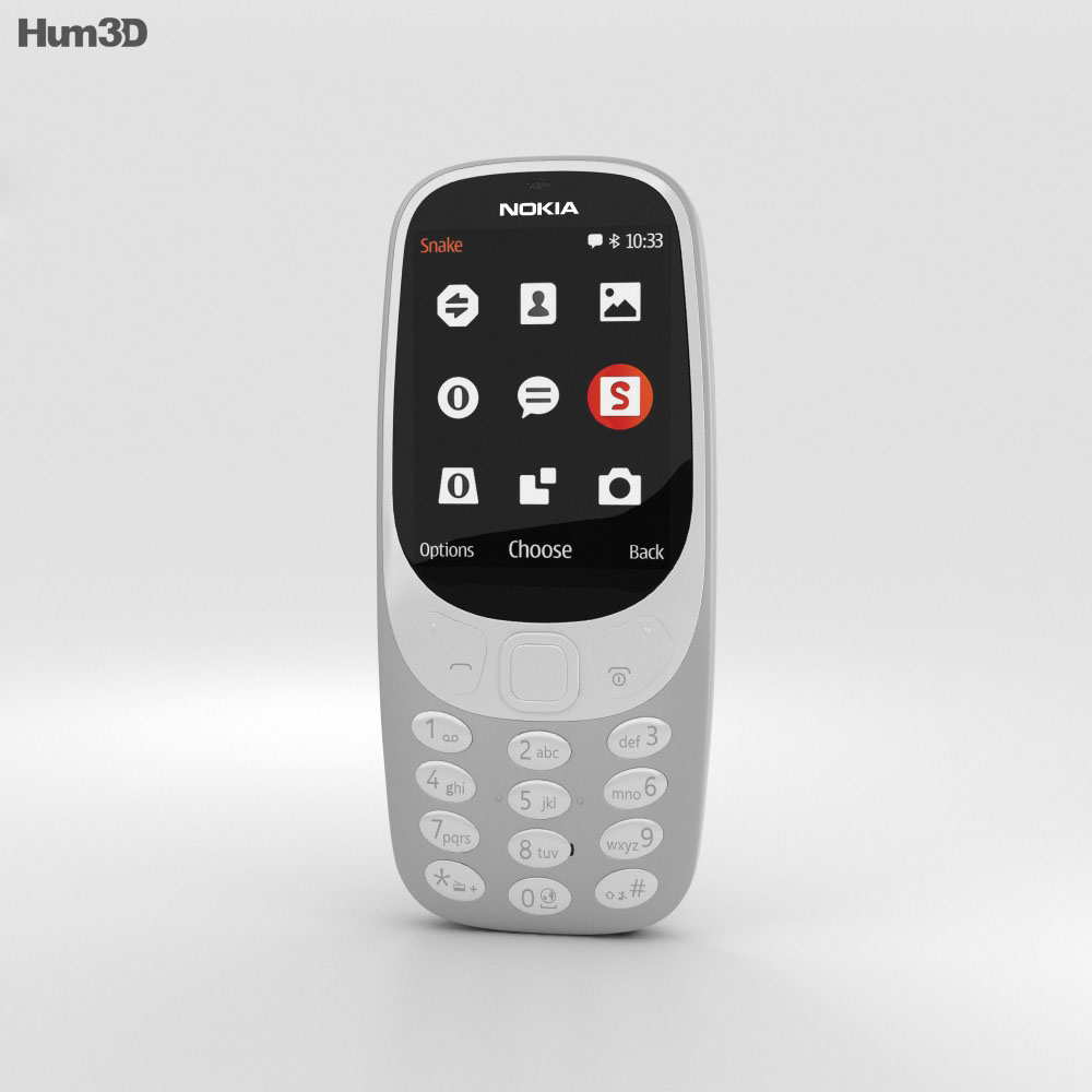 Nokia 3310 (2017) Grey 3d model